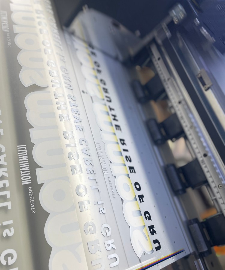 Direct to Film Printing - is a quicker and more accurate way of printing high-res images without the need of high set-up costs.
This process works very well with sampling, as well as both small and large print runs. This process gives significant savings as there is no origination or setup costs.